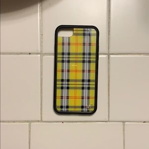 iPhone 6/7/8 wildflower yellow plaid case